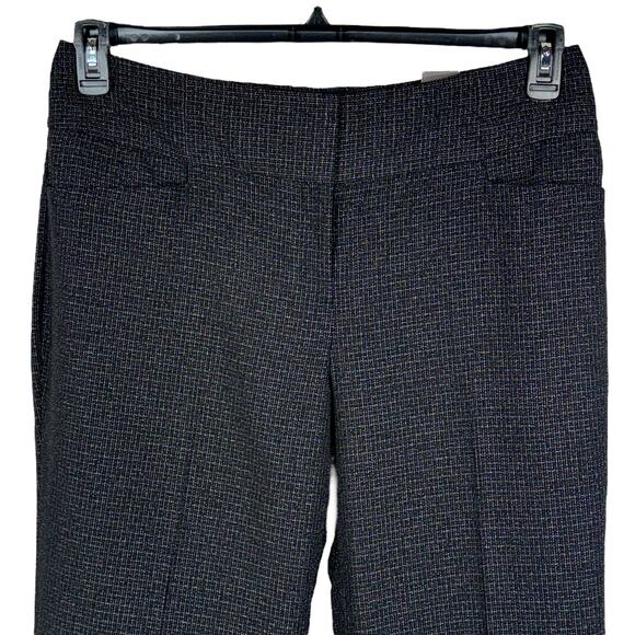 The Limited SZ 14 Cassidy Fit Flare Pants High Waisted Abstract Flat Front Black - Picture 2 of 8